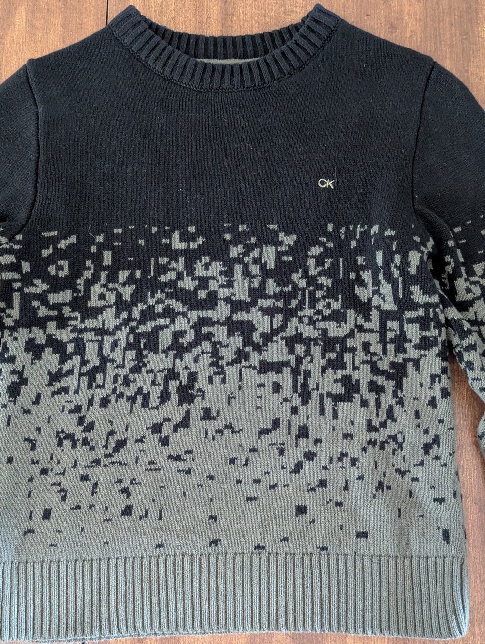 Calvin Klein Black And Olive Gradient Sweater Size 8